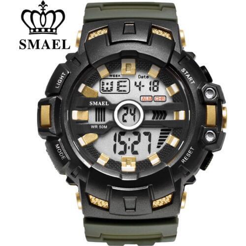 SMAEL Luxury Brand LED Digital Watches For Men Sport Watch Alarm Male Fashion Military Clock Man Electronic Wristwatch Relogios