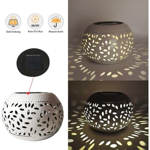 Outdoor Solar Lanterns Metal Atmosphere LED Lamp Waterproof Night Light Decorative Solar Lamps For Gardon Patios Balconies Decor
