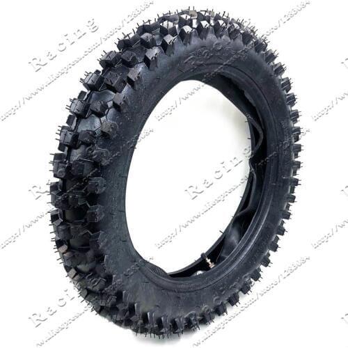 Off Road Tire 90/100-14 with Inner Tube 90/100-14 for Dirt Pit Bike Motocross Off Road Motorcycle 14 inch Rear Wheel