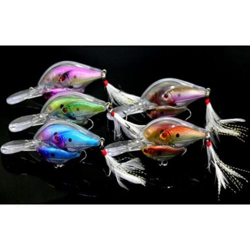 1Pcs Group Fish bait 9.7cm 17g Crazy Wobbler Deep Swim Lure Vibration Jigging Feather Bait Swimbait Fishing Tackle
