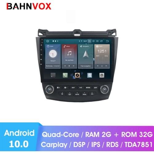 10.1" android 10.0 RAM2G car gps dvd player for Honda accord 7 2003 2007 car radio multimedia navigation stereo head unit dsp