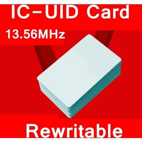 10PCS/LOT IC-UID Blank card IC-UID Chinese magic card 13.56MHZ rewriteable blank IC Card MI S50 Card clone copy entrance