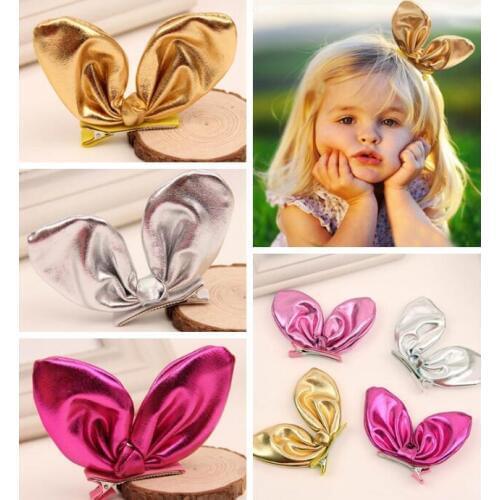 100pcs/lot DIY Simple Multi Stereoscopic Rabbit Ear Hair Duck Clips Wash Gold Hairpins Hair Styling Tools Accessories HA1642