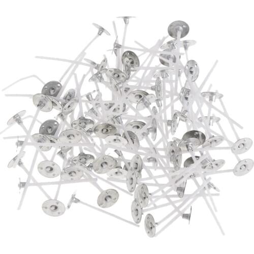200 Pieces Pre Waxed Pre Tabbed Natural Candle Wick Low Smoke Cotton Core For