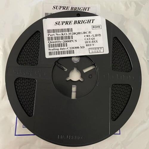 2000pcs 3528 RGB Common Anode PLCC-4 ( Black Surface Water Clear ) 1210 RGB SMD LED 3 CHIPS Red Green Blue FULL COLOR