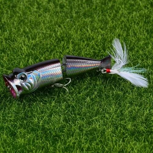 3D Eyes Bionic Multi-Section Swim Hard Bait 8cm/11.5g Artificial Popper Anti-Corrosion Bionic Professional Plastic Fishing Bait