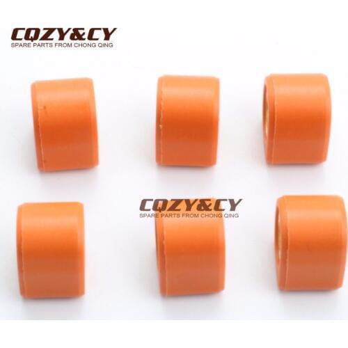6PC Polygon Roller Set Sliders 16x13mm 5.5gram set for KYMCO B&W Fever Zx Heroism Like 2T 4T Mxer People S Sento Super 8 9 50cc