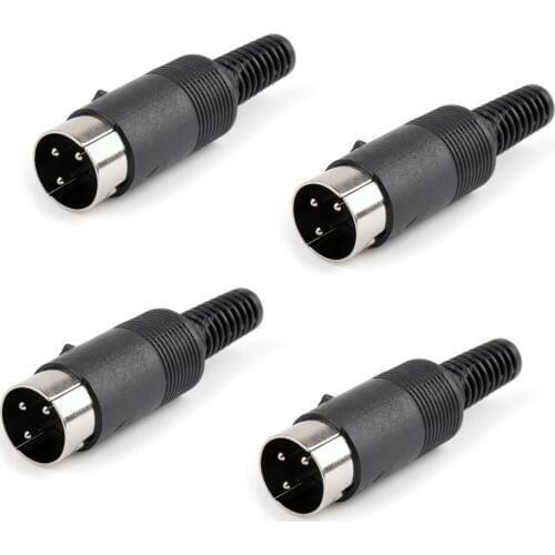 Areyourshop 3Pin DIN Male Plug Jack Adapter Solder Cable Connector Plastic Handle For Audio 20PCS New Arrival Adapter Connector