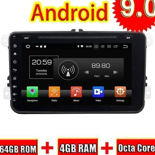 Topnavi Android 9.0 Car GPS Navigation Media Center CD Player For VW Magotan/Caddy/Passat Golf Radio Stereo 2 DIN NO DVD 4+64GB