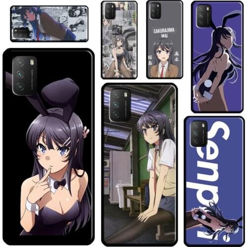 Sakurajima Mai Anime For Xiaomi Mi Note 10 Lite Mi 11 Ultra 9T 10T Pro A3 Phone Case For POCO F3 F2 M3 X3 Pro