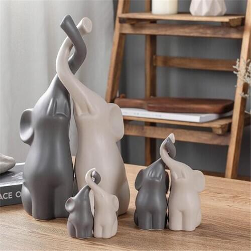 Decor Statues Figurines Suvenir Elephant Statuette for Good Luck Gift Table Decoration Living Room