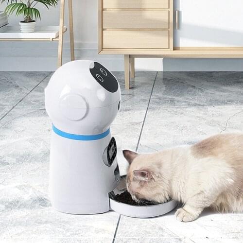 Home Automatic Cat Feeder Dog Food Dispenser With Camera Support Voice Record ,App Control Pet Feeding PetsLCD Screen Timer