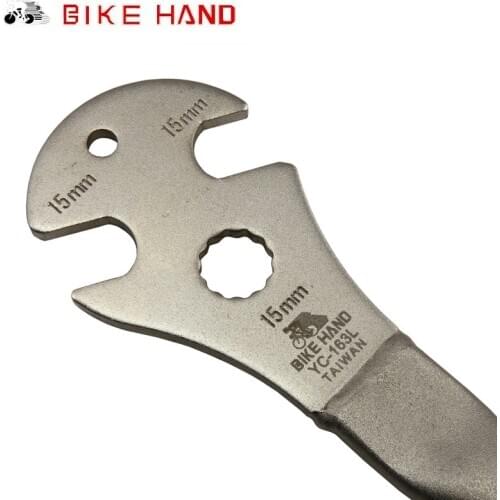 BIKEHAND Bike Foot Pedal Wrench Spanner Bicycle Repair Tool Alloy Steel Long Handle Professional Bike Cycling Tool 15mm YC-163L