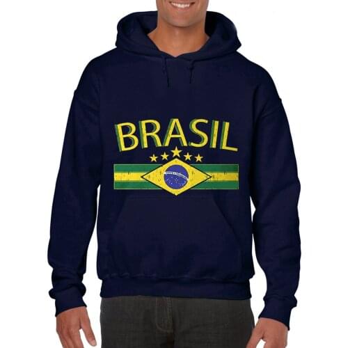 Mens Fashion 2019 Mens Brasil Flag and Country Emblem, Brazil Hoodies Sweatshirt