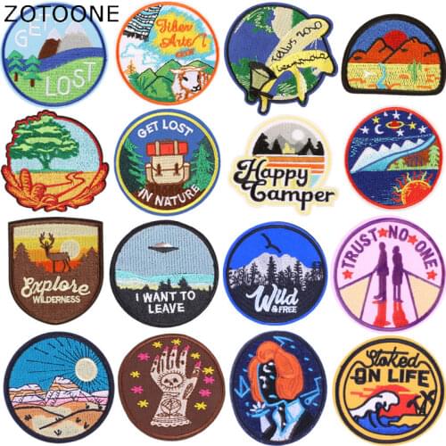 ZOTOONE 1Pcs Stranger Things Iron Patches for Clothing Diy 3D Alien Embroidered Patch Applique Clothes Sticker Women Kids Cute G