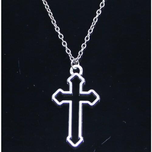 New Fashion Necklace 38x22mm hollow cross Pendants Short Long Women Men Colar Gift Jewelry Choker
