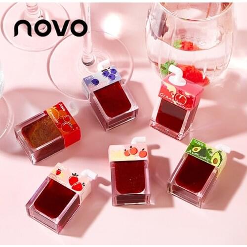 NOVO Multi-colors Lip Gloss Long Lasting Waterproof Mirror Non-stick Cup Lip Gloss Moisturizing Moist Lip Liquid Lipstick TSLM1