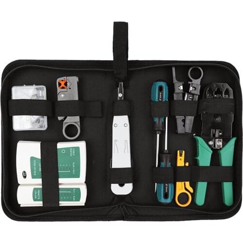 Stripping Crimping Pliers Network Cable Clamp Pliers +Professional Network Cable Tester RJ45 RJ11 RJ12 CAT5 UTP LAN Cable Tester