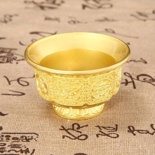 Mascot Eight Auspicious Water Supply Cup Incense Burner Fortune Buddha Cup Lucky Purification Cup for Bowl Home Happiness Decor