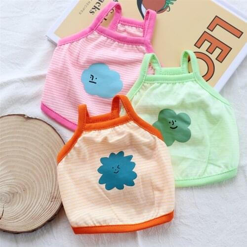 Cartoon Cloud Dog Sling Thin Pet Clothes Teddy Cat Breathable Pullover Dog Puppy Cool Summer Clothes
