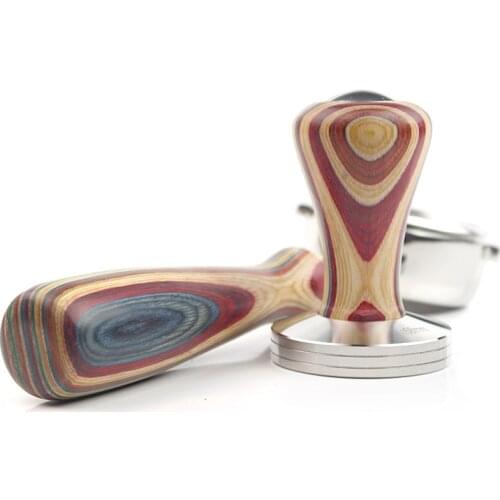 High-Quality Colorful Flat Base Espresso Tamper Coffee Bean Press Hot Sales Coffee Tamper Stainless Steel Italian Coffee Tamper