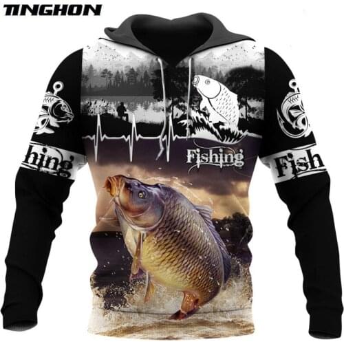 XS-7XL Fashion Animal hoodies Carp Fishing 3D All over Printed Sweatshirt Hoodie Harajuku Streetwear Unisex Casual Tracksuit