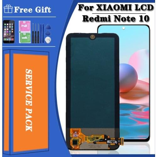 6.43"Super AMOLED For Xiaomi Redmi Note 10 LCD Display Touch Panel Screen digitizer redmi note10 M2101K7AI M2101K7AG pantalla