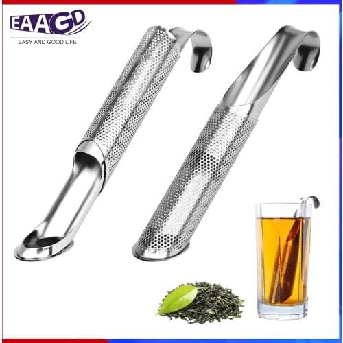 1Pcs Tea Infusers For Loose Tea,Stainless Steel Stick Pipe Steeper Strainer with Hook, Tea Maker for Single Cup and Mug Brewer