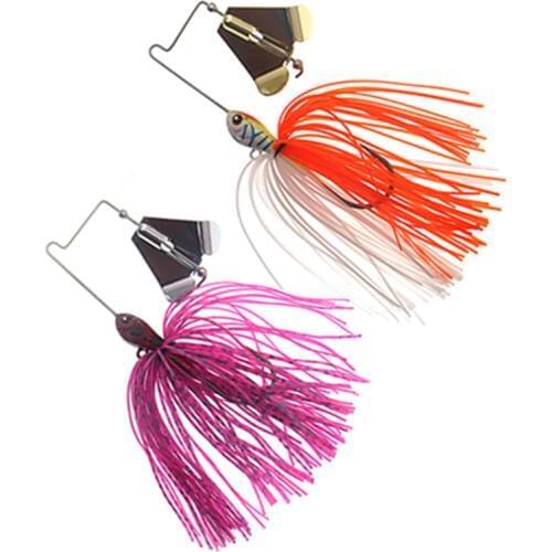 1Pcs 12g Buzz Bait Skirt Fishing Lures Spoon Spinnerbait Topwater Buzzbait Skirts Lure for Pike Snakehead Bass Fishing Tackle