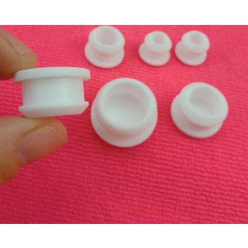 10pcs White Silicone Rubber Hole Caps 2.5mm to 50.6mm T Type Plug Cover Snap-on Gasket Blanking End Caps Seal Stopper Inserts