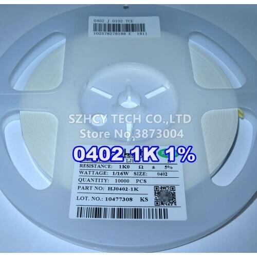 10000Pcs 0402 1K 1% HJ0402-1K New and origianl