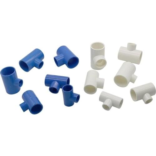 2 Pcs PVC Reducing Tee Connector 25-20 32-20 32-25 40-20 40-25 40-32 Garden Irrigation Pipe Connection Fittings Reducer Adapters