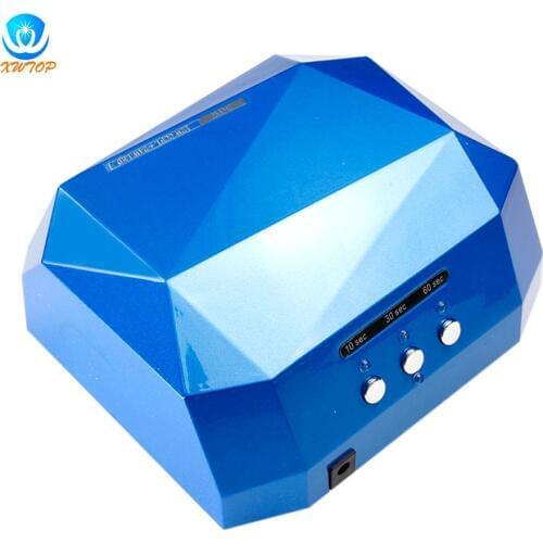 36W LED CCFL UV Nail Dryer Diamond Shape Curing Lamp Machine For UV Gel Nail Polish