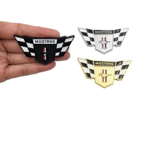 3D Metal Car Stickers Trunk Emblem Badge Decal For Mustang LOGO Ford Shelby Mondeo MK GT 350 500 Cobra Focus 2 3 F-150 Fiesta
