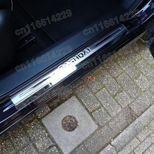 Car Accessories For Nissan Qashqai J10 J11 Door Sill Scuff Plate Stainless Steel Door Sills Pedal Car Styling Sticker