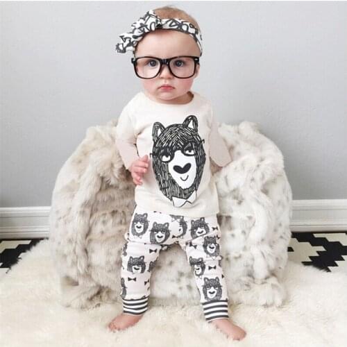 Bear Leader Toddler Baby Casual Clothing Sets New Autumn Newborn Cartoon Clothes Infant Boys Girls Suits Cute Baby Costumes