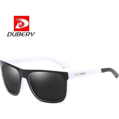 DUBERY New Polarized Real Film Fashion Stitching Color Sunglasses Sports Driving Sunglasses Anti-UV Sunglasses