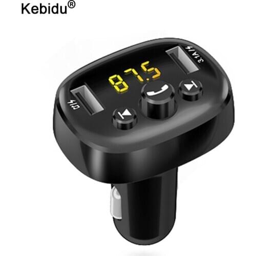 Bluetooth 5.0 FM Transmitter Car Kit MP3 Modulator Player Wireless Handsfree Audio Receiver Dual USB Fast Charger 3.1A USB AUX