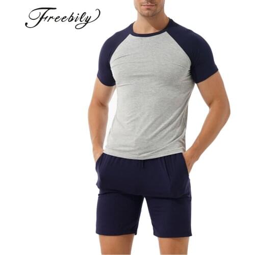 Мужские хлопковые пижамы Freebily China At AliExpress