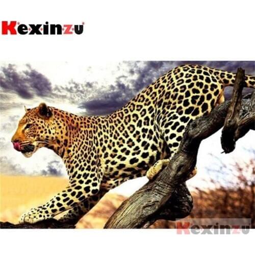 Kexinzu Full Square/Round Drill 5D DIY Diamond Painting "panther" Diamond Embroidery Cross Stitch 3D Decor Gift K@#66600