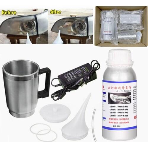 800G Headlight Polisher Liquid Polymer Headlights Chemical Polish Polishing Kit Car Headlights Repair Polished Headlight Kit