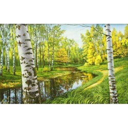 A4577 11CT/14CT/18CT/25CT/28CT oil street patterns Counted Cross Stitch DIY Cross Stitch Kits Embroidery Needlework Sets