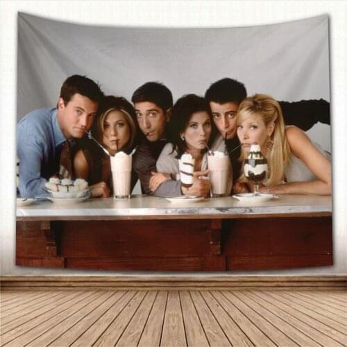 New Arrival Friends TV Wall Hanging Tapestry Home Party Decorative Tapestries Photo Background Cloth Table Cloth Wall Tapestry