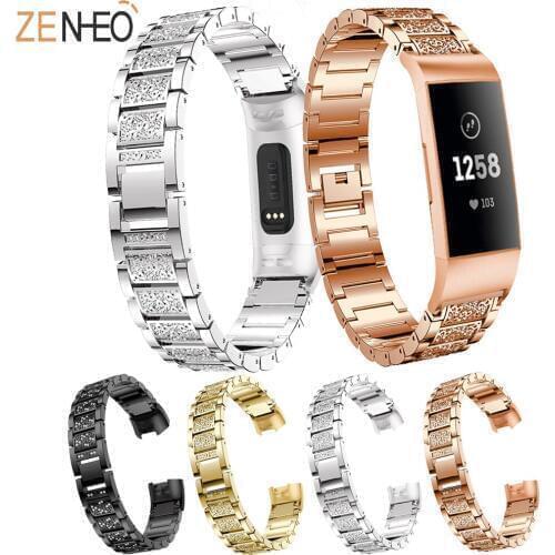 New Fashion Bracelet Strap For Fitbit Charge 3 Smart Watch Stainless Steel Wrist Band Loop Buckle For Fitbit Charge 3 band