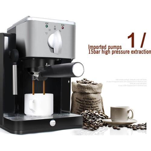 Espresso Coffee Maker Household Italian Coffee Machine 15 Bar Steam Semi Automatic Cappuccino Milk Frother Maker