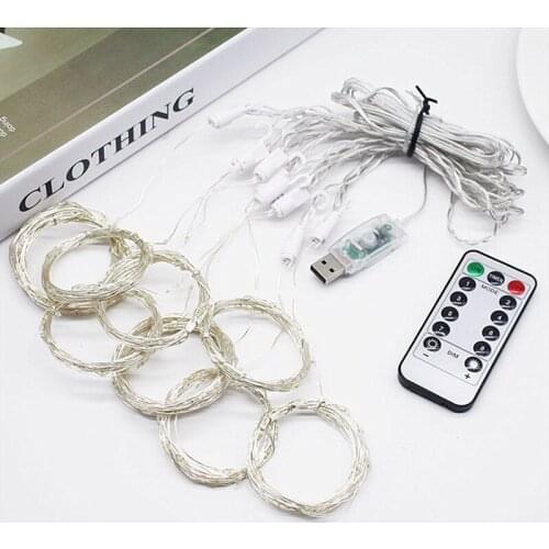 3mx3m 3mx2m 3mx1m USB LED Curtain Lamp 13key Remote Control Fairy String Lights For Christmas Garland Party Home Wedding Decor