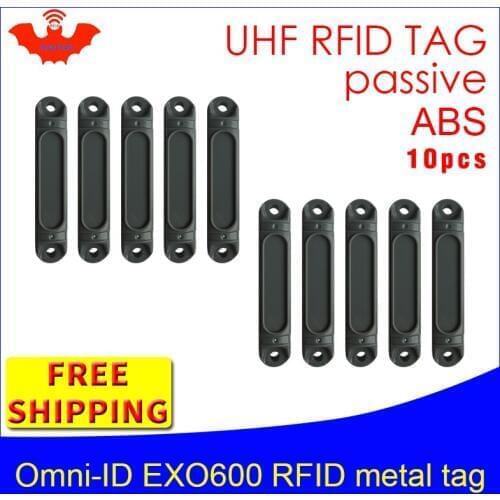 UHF RFID anti metal tag omni-ID EXO600 915m 868mhz Impinj Monza4QT 10pcs free shipping durable ABS smart card passive RFID tags