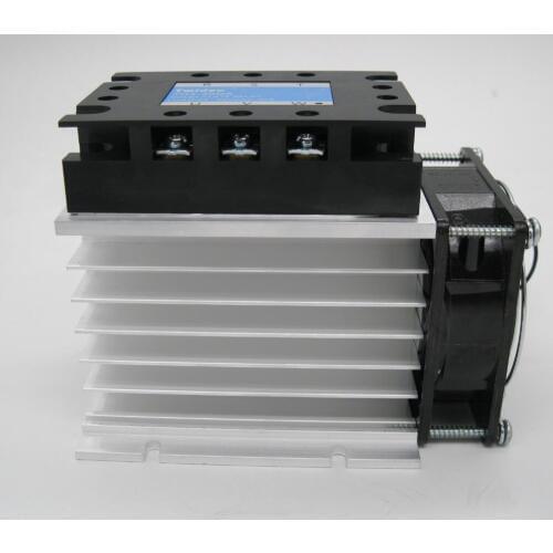 High quality Three Phase Solid State Relay SSR-25DA Relay 3-32VDC to 30-480V AC SSR Relay + Aluminum Heat Sink + electric fan