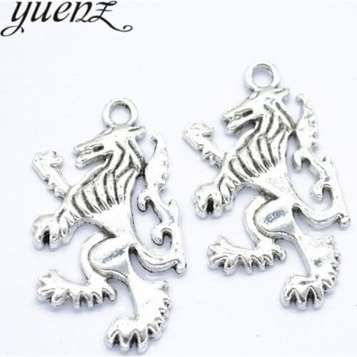 YuenZ 5 pcs Metal Antique Silver color Dragon Charms Pendant For Necklace Bracelet Earring diy Jewelry Findings 38*21mm D813