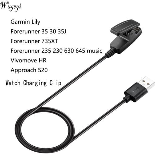 For Garmin Lily Vivomove HR Watch Charging Clip Forerunner 35 30 35J735XT 235 230 630 645 Music With Data Function